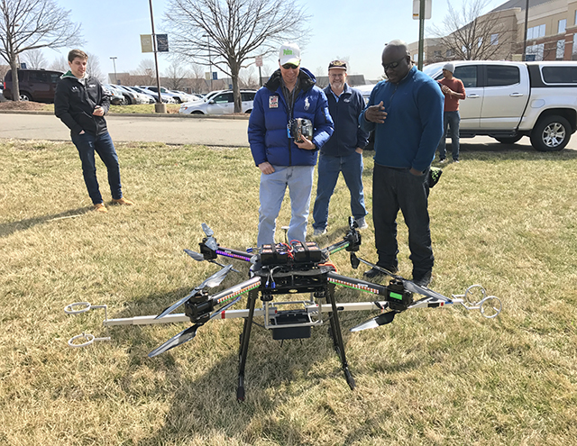 UAS outfitted with equipment