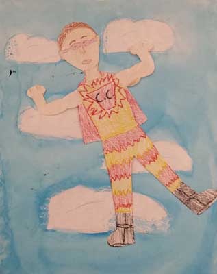 Illustration of a super hero