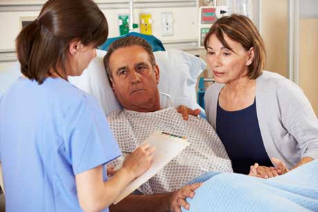 Patient in healthcare setting