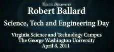 Science, Technology, and Engineering Day Features Explorer and Scientist Dr. Robert Ballard