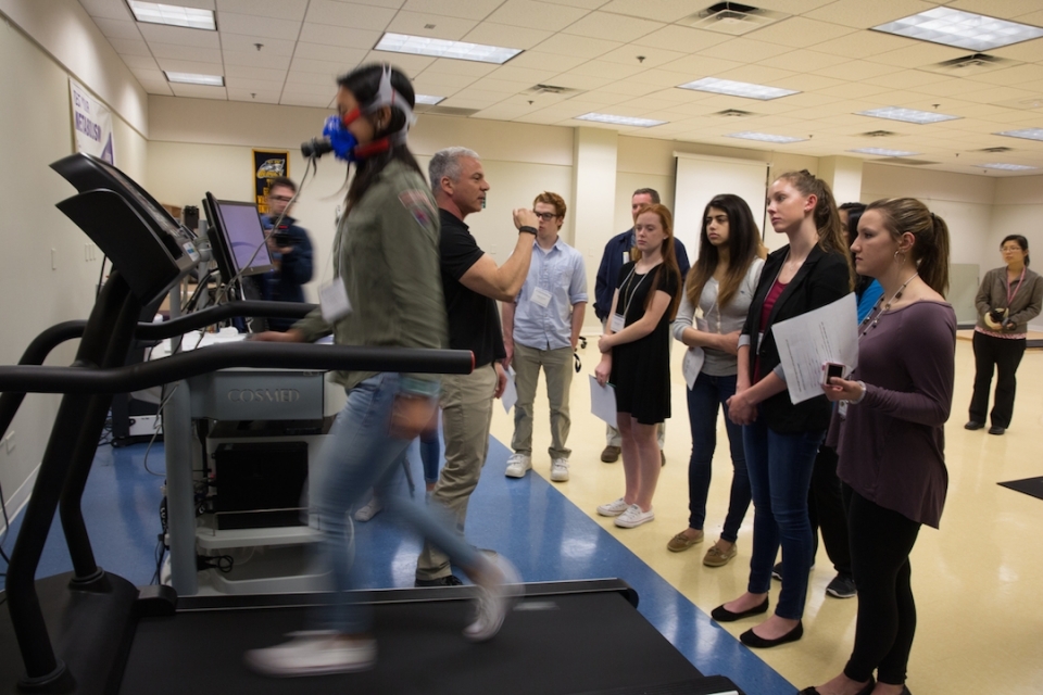 Miller at VSTC in Exercise Science lab
