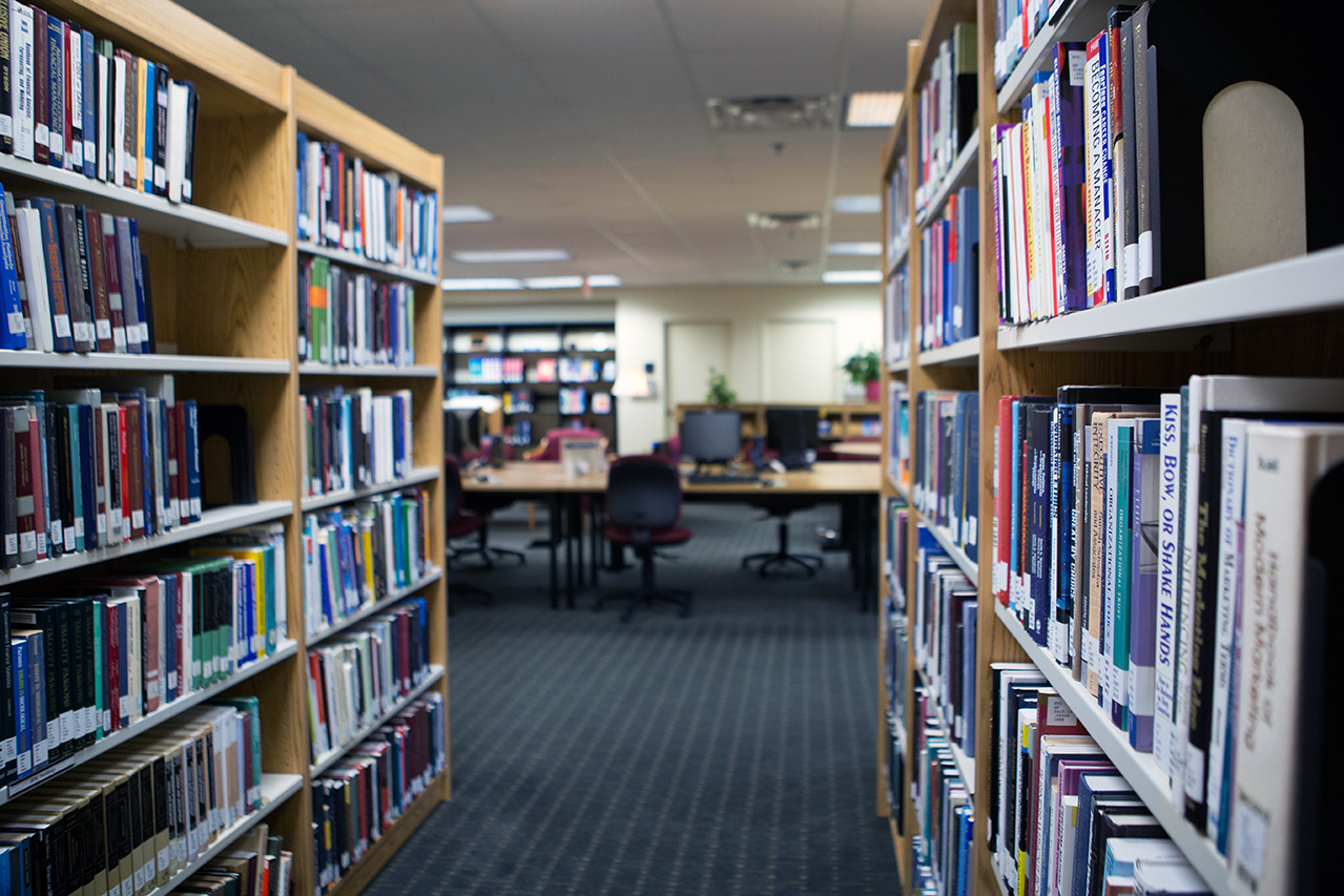 VSTC library book stacks