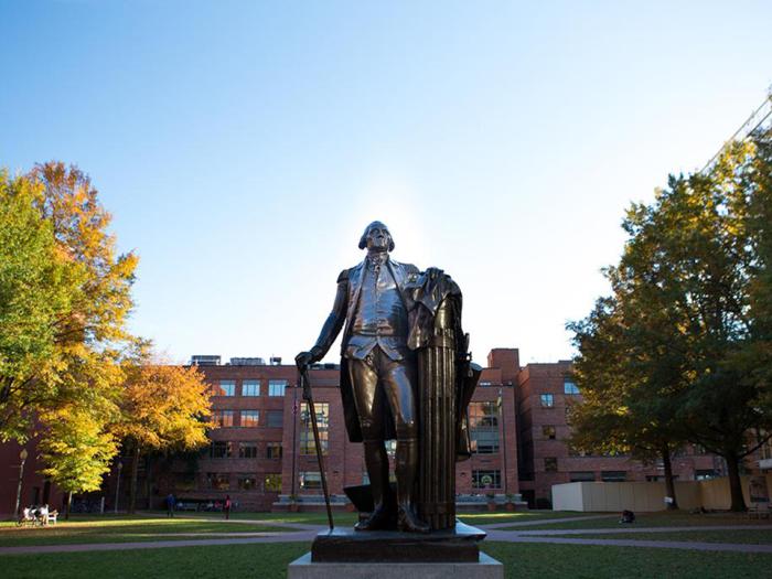 George Washington statue on University Yard