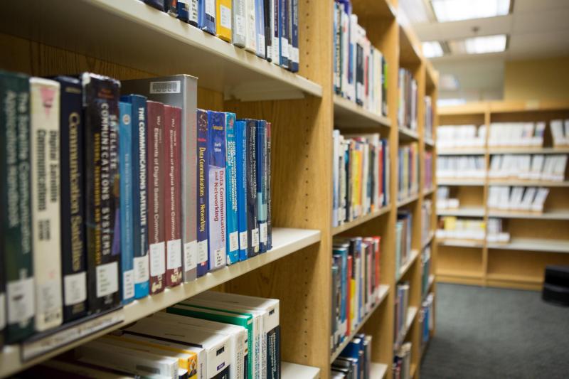 Bookshelf in the VTSC library